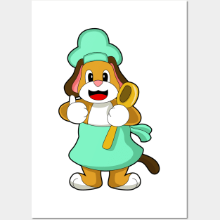 Dog Cook Cooking spoon Posters and Art